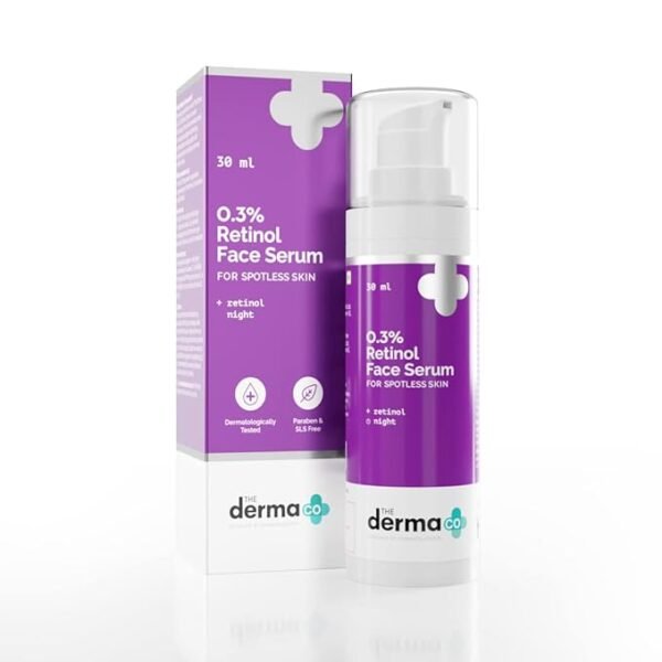 The Derma Co 0.3% Retinol Serum - 30ml | For Younger-Looking & Spotless Skin | Anti-Aging | Reduces Fine Lines & Wrinkles